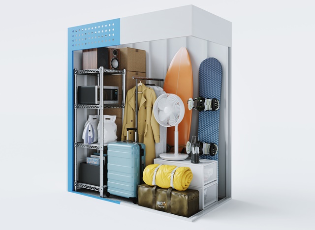 トランクルームにぬいぐるみを収納