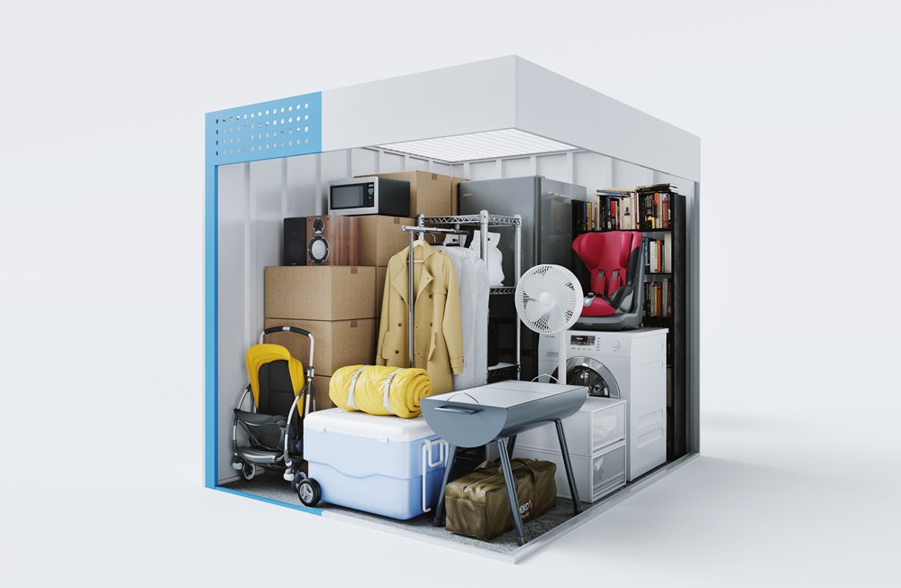 トランクルームにクーラーボックスを保管する