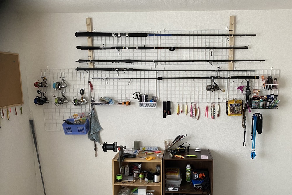 DIYしたオリジナルの釣り部屋