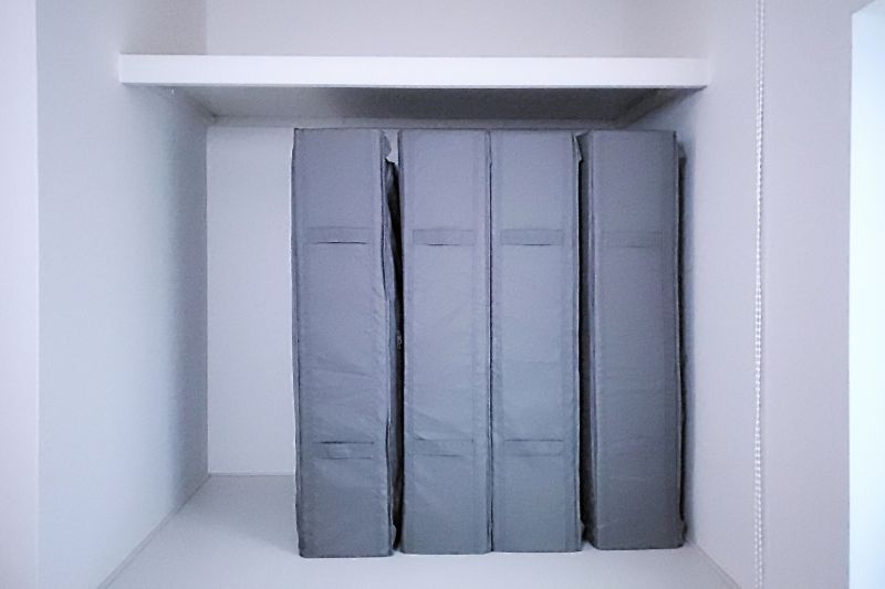 きれいに収納された布団