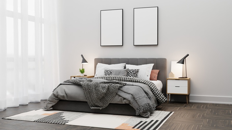 寝室に飾られたポスター