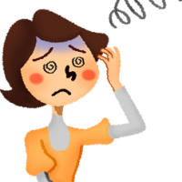 めまいの女性
