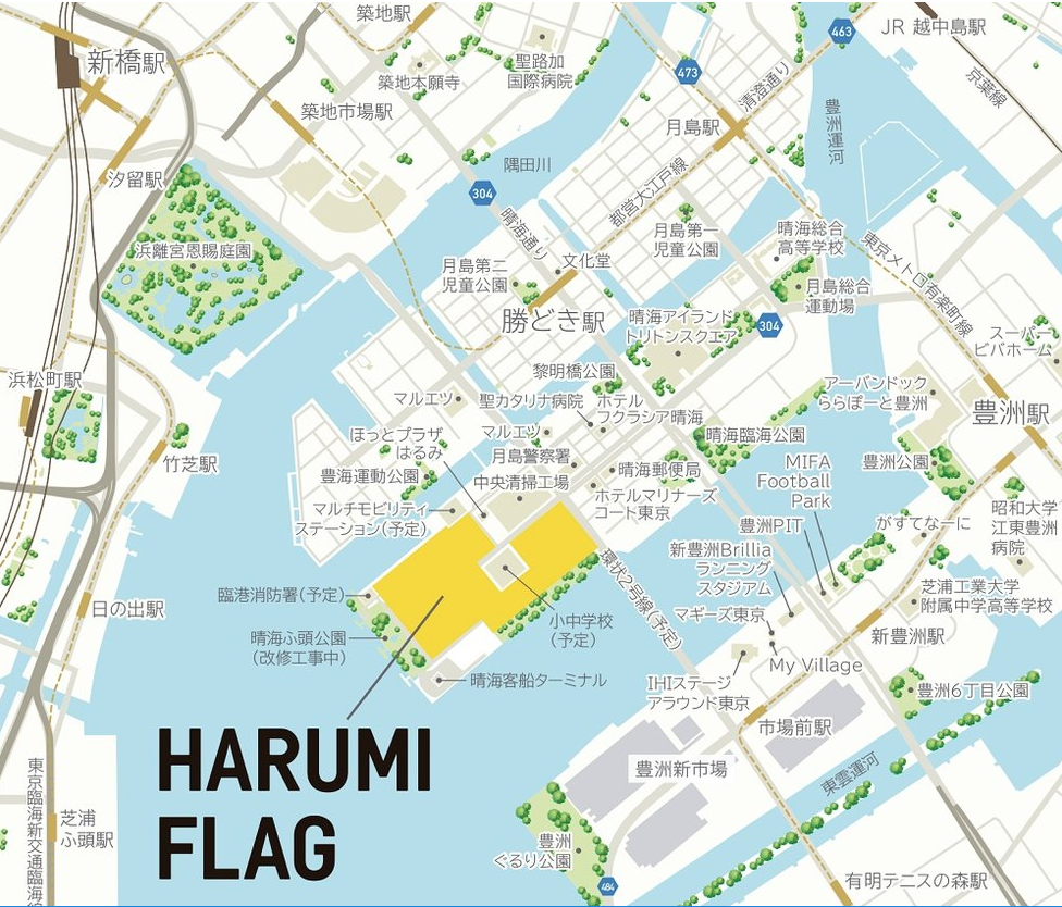 晴海エリアの地図